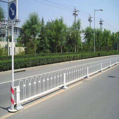 河源靜電噴塑防撞市政護欄 人行道護欄網廠家 交通馬路隔離工程護欄